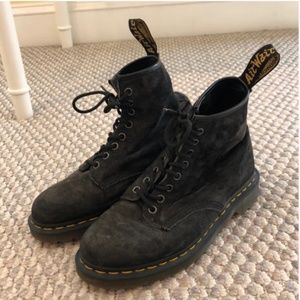 Suede Dr. Martens 1460 8 Eyelet Lace Up Boot